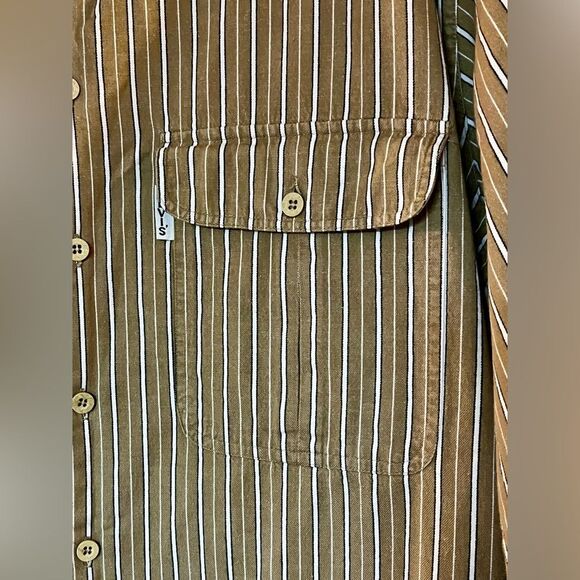 EUC Levi’s Diamond Label Button Down L Tan - Picture 5 of 8